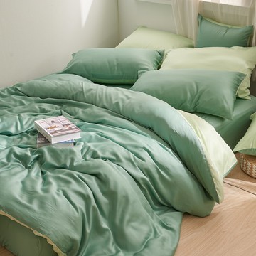 戀家小舖 100%天絲 床包 / 單人【森林綠】60支天絲 含一件枕套 永恆系列 台灣製