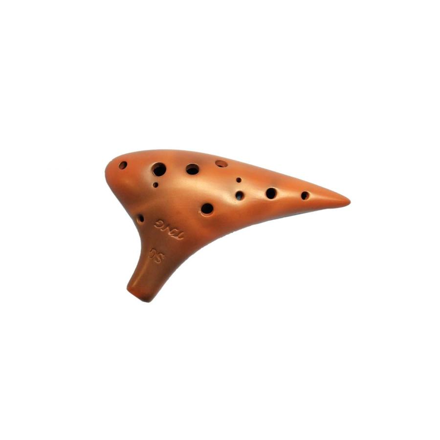 TNG オカリナ 楽器 ブラウン   12穴   SG 高級 シングル (専用ケース付き) Ocarina 管吹奏 紫砂