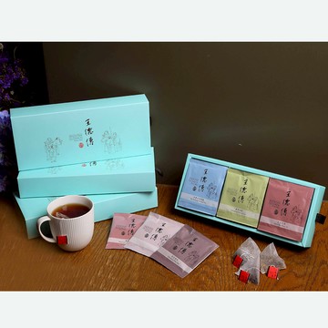 三角立體茶包禮盒-臺灣尋香茶語組15入(梔香烏龍、蜜香紅茶、金萱烏龍各5入)-王德傳