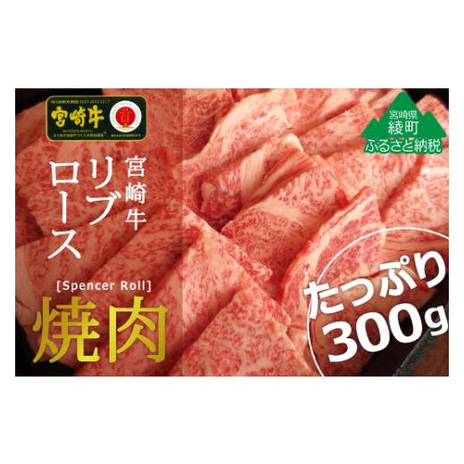 ふるさと納税 宮崎県 綾町 宮崎牛リブロース焼肉300g（36-187）