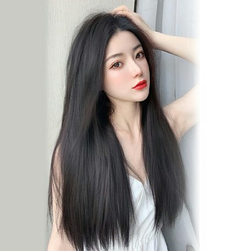 現貨+預購 女假髮真髮長假髮透氣假髮片輕量免打理隱形增髮整頂假髮-手織分縫60cm2色74gg14【獨家進口】【米蘭精品】