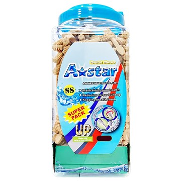 A star 雙頭潔牙骨  1.9kg  1桶  亮白(薄荷)