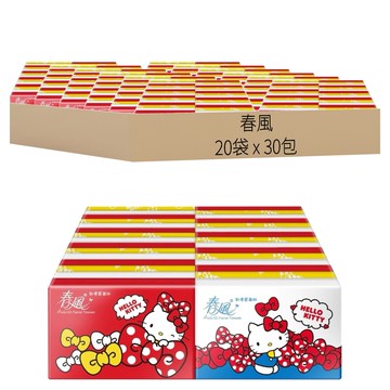 春風 KITTY袖珍包面紙 10張  30包  20袋