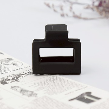 小方型鯊魚夾磨砂-黑