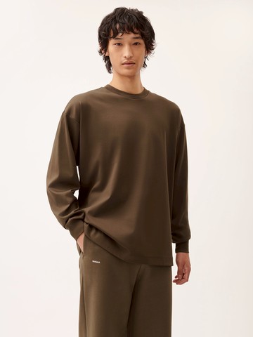 PANGAIA - DNA Long Sleeve T-Shirt - cacoa brown - S S