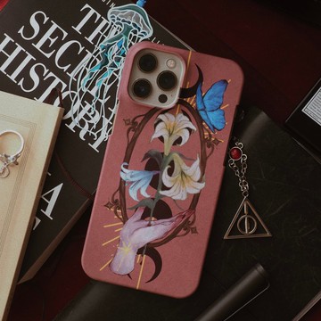 白百合 iPhone 手機殼粉紅