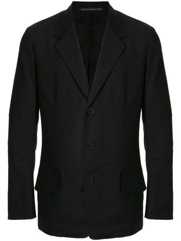 Yohji Yamamoto - single-breasted blazer - men - Cotton - 4 - Black