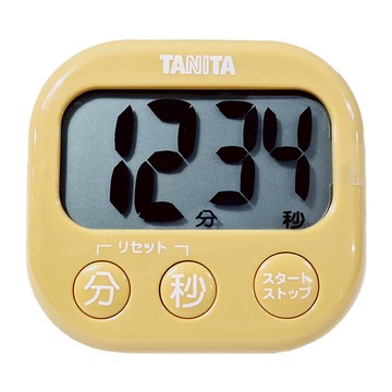 TANITA 塔尼達 抗菌超大字體百分計時器 TD-429  芥末黃YL  1台