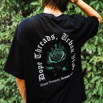 【CREEPS】Green Rose 寬鬆重磅印花T恤 210g