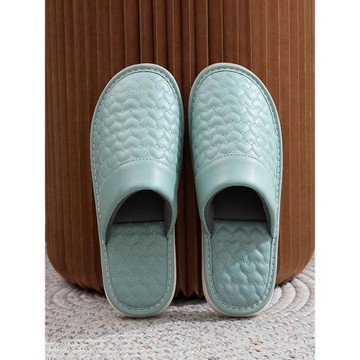 春秋季包頭防水皮拖鞋男女四季居家室內白色防滑涼拖鞋夏靜音軟底