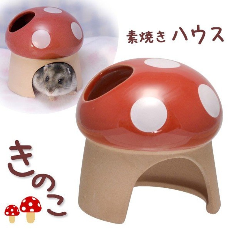 三晃商会 素焼き ハウス きのこ 小動物 ハムスター ハウス 陶器 おもちゃ 通販 LINEポイント最大0.5%GET | LINEショッピング