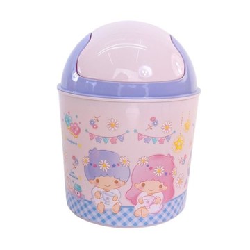 【震撼精品百貨】Little Twin Stars KiKi&LaLa_雙子星小天使~三麗鷗 雙子星桌上型平衡蓋垃圾桶*99734