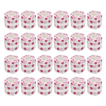 毛皇上 彈力自黏寵物繃帶 白底紅爪 中號  487g  24捲