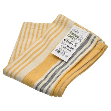 DULTON 100%印度綿 家事布 擦拭巾 70 x 50cm 黃色/海軍藍  1個