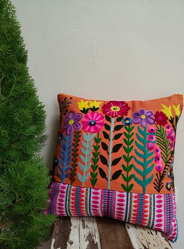 祕密花園5│毛繡花抱枕套│