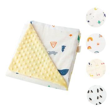muslintree嬰兒泡泡毯卡通全棉被抱 寶寶安撫抱推車蓋毯