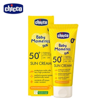 chicco官方直營-寶貝嬰兒輕潤防曬乳霜SPF50+ 75ml