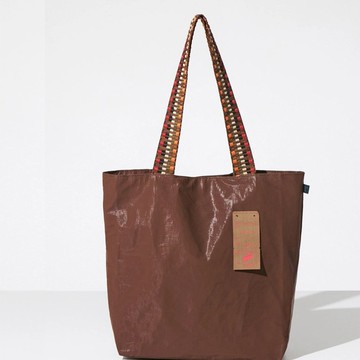 Miyansol韓國皺皺托特包(長背帶)-巧克力曲奇 防水輕量通勤款