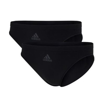 adidas W LOW RISE BIKINI 2 PAIRS 女士低腰貼合內褲兩件組-黑