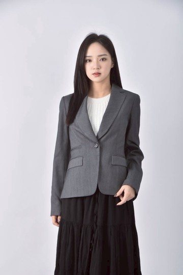 (S) mastina西裝直條紋灰色外套
