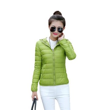 【巴黎精品】輕羽絨外套鴨絨夾克-輕便短款連帽保暖女外套18色a1hd25