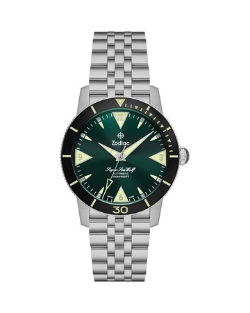 Zodiac Skin Diver Automatic Stainless Steel Watch, 39mm