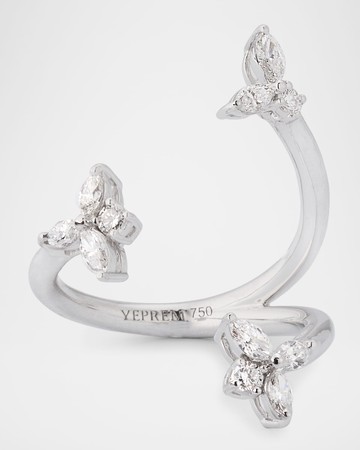 18K White Gold Multi-Diamond Pinky Ring