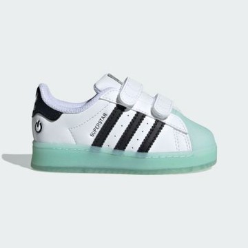 Adidas 愛迪達 Superstar LED Lights CF I [IG7005] 小童 休閒鞋 舒適 白 水藍
