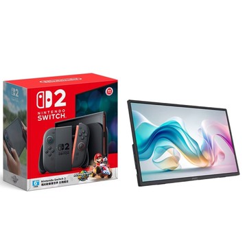 【NS2】Nintendo Switch 2 瑪利歐賽車世界主機+MSI微星 PRO MP165 E6 攜帶型顯示器