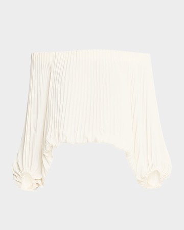 Sienna Pleated Off-The-Shoulder Top
