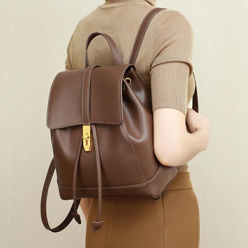 新品❤️レディースレザーリュック＆ショルダー❤️ブラウンキャメル茶