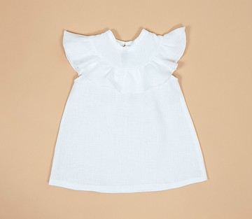 天然麻連衣裙，女孩連衣裙，復活節嬰兒連衣裙，夏季嬰兒連衣裙