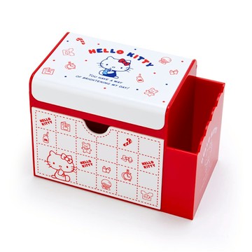 【震撼精品百貨】Hello Kitty_凱蒂貓-日本三麗鷗 KITTY可愛置物收納盒附鏡#54579