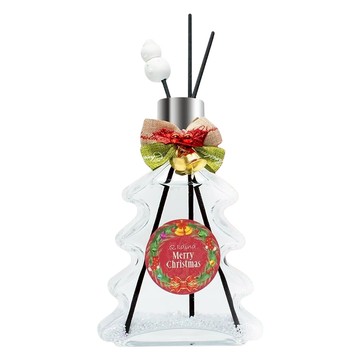 QiMart MIT 聖誕樹造型香氛珪藻土擴香瓶 法國進口精油 200mL  香水麝香  1瓶