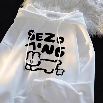 已售9642件💖REOY 帽t 連帽衛衣 ins 風衣服 白色上衣 oversize  美式復古 潮牌衣服 秋冬 長袖
