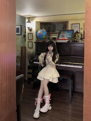短袖裙裝炸街jk制服純欲風甜辣妹蝴蝶結上衣時尚半身裙兩件套裝女夏季