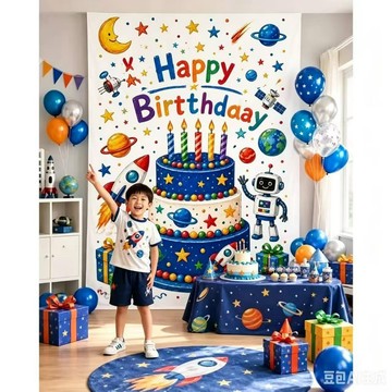 【台灣現貨】韓系生日掛布 生日背景布 加厚款 派對佈置 生日佈置 慶生 周歲背景布 背景牆 兒童生日佈置 派對裝飾