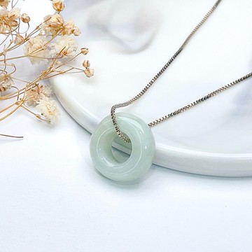 【願‧平安】冰綠平安扣吊墜 | 天然緬甸A貨翡翠 | 送禮