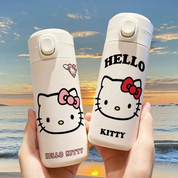 不鏽鋼保溫杯 保溫瓶🎀 hello kikty保溫杯大容量小巧輕便攜帶學生高顏值水杯子不銹鋼女