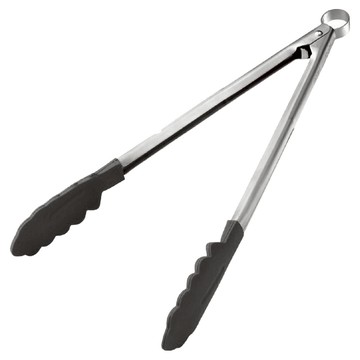 Cuisipro 輕鬆夾餐夾29cm 黑色 耐熱矽膠不鏽鋼材質 人體工學設計  1支