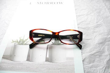 ELEMENTS eyewear 咖啡紅玳瑁色方形眼鏡框日本手造