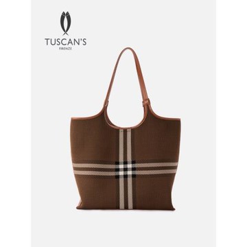 (免運)TUSCANS格紋腋下包大容量托特包百搭單肩包女款通勤包包時代集團