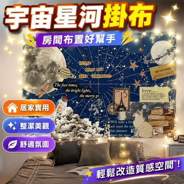 掛布 背景布 客廳裝飾 宇宙星河星空藝術插畫房間寢室裝飾背景布床頭改造海報墻布掛布毯 居家裝飾 臥室裝扮 裝飾海報