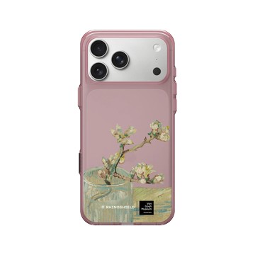 iPhone 17 Pro Max Clear (相機按鈕) 晶醺玫 - Van Gogh Museum - 玻璃杯中盛開的杏花