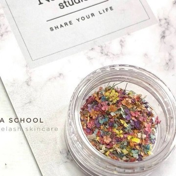 💗台灣出貨💗NARA美甲 日式ins美甲莫奈花園油畫花瓣小花乾花混合指甲碎花diy