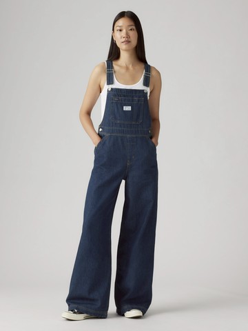 女款 寬管吊帶牛仔褲 人氣新品