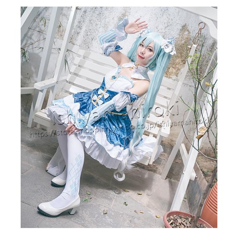 コスプレ衣装 雪 初音ミク2019 Snow Princessプリンセス風 cosplay服 