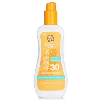 Australian Gold 金色澳洲 噴霧凝膠防曬霜 SPF 30（終極保濕）(有效日期:1/3/2026) 237ml/8oz-身體防曬及古銅粉