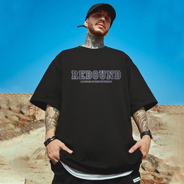 2026新款夏季男士加肥加大碼短袖T恤簡約印花字母寬松半袖男ins夏