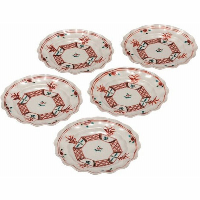 九谷焼 5号皿揃 赤絵 中皿 和風 菓子皿 お皿 皿 サラダ皿 丸型 小皿 取り皿 プレート 古稀 創業記念 設立祝い 日本製 入学祝い 出産内祝い 可愛い 上司 通販 Lineポイント最大0 5 Get Lineショッピング
